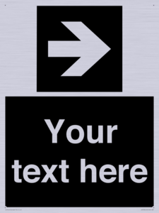 IV7078: Custom Directional signage black arrow right