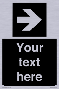 IV7078: Custom Directional signage black arrow right