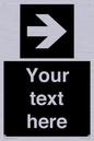 IV7078: Custom Directional signage black arrow right