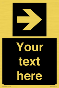 IV7078: Custom Directional signage black arrow right