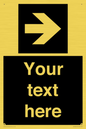 IV7078: Custom Directional signage black arrow right