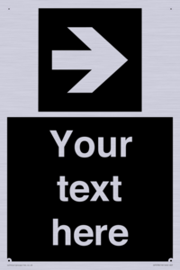 IV7078: Custom Directional signage black arrow right