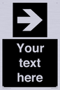 IV7078: Custom Directional signage black arrow right