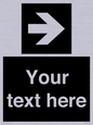 IV7078: Custom Directional signage black arrow right