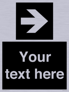 IV7078: Custom Directional signage black arrow right