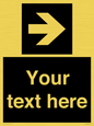 IV7078: Custom Directional signage black arrow right