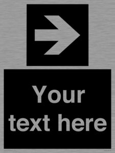 IV7078: Custom Directional signage black arrow right