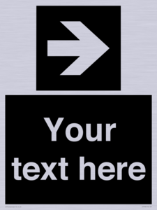 IV7078: Custom Directional signage black arrow right