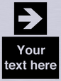 IV7078: Custom Directional signage black arrow right