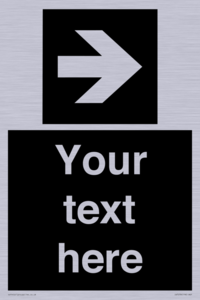 IV7078: Custom Directional signage black arrow right