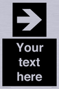 IV7078: Custom Directional signage black arrow right