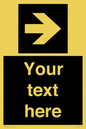 IV7078: Custom Directional signage black arrow right