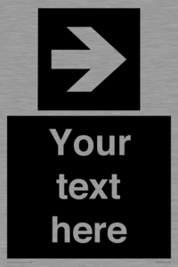 IV7078: Custom Directional signage black arrow right