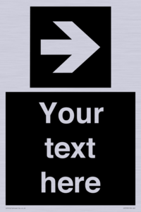 IV7078: Custom Directional signage black arrow right