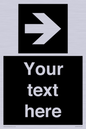 IV7078: Custom Directional signage black arrow right
