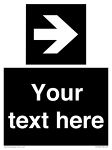 IV7078: Custom Directional signage black arrow right