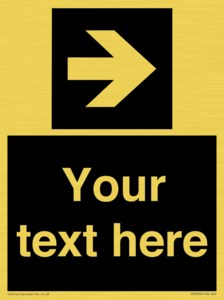 IV7078: Custom Directional signage black arrow right