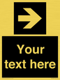 IV7078: Custom Directional signage black arrow right