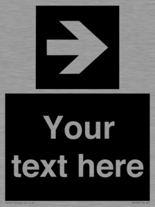 IV7078: Custom Directional signage black arrow right