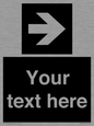 IV7078: Custom Directional signage black arrow right