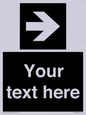 IV7078: Custom Directional signage black arrow right