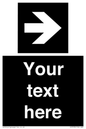 IV7078: Custom Directional signage black arrow right