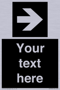 IV7078: Custom Directional signage black arrow right