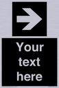 IV7078: Custom Directional signage black arrow right