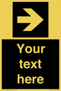 IV7078: Custom Directional signage black arrow right