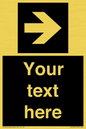 IV7078: Custom Directional signage black arrow right