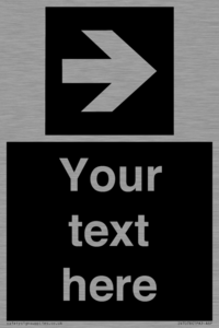 IV7078: Custom Directional signage black arrow right
