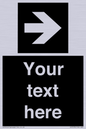 IV7078: Custom Directional signage black arrow right