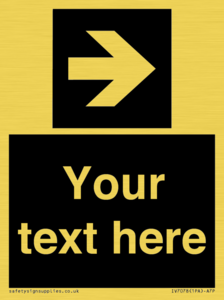 IV7078: Custom Directional signage black arrow right