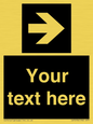 IV7078: Custom Directional signage black arrow right