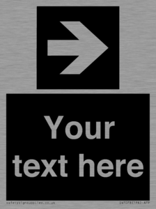 IV7078: Custom Directional signage black arrow right