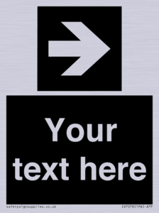 IV7078: Custom Directional signage black arrow right