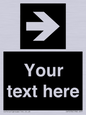 IV7078: Custom Directional signage black arrow right