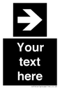 IV7078: Custom Directional signage black arrow right