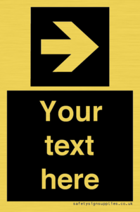 IV7078: Custom Directional signage black arrow right