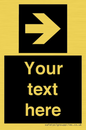 IV7078: Custom Directional signage black arrow right