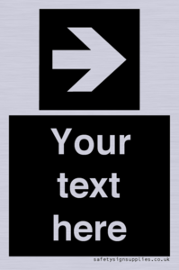 IV7078: Custom Directional signage black arrow right