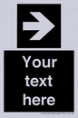 IV7078: Custom Directional signage black arrow right