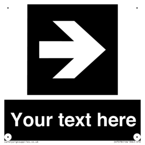 IV7078: Custom Directional signage black arrow right