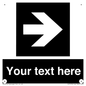 IV7078: Custom Directional signage black arrow right