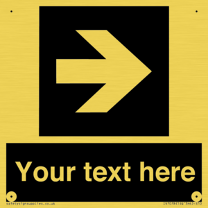 IV7078: Custom Directional signage black arrow right