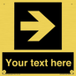 IV7078: Custom Directional signage black arrow right