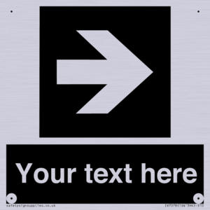 IV7078: Custom Directional signage black arrow right