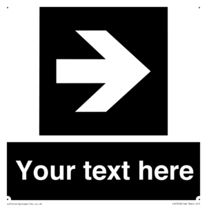 IV7078: Custom Directional signage black arrow right