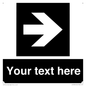 IV7078: Custom Directional signage black arrow right