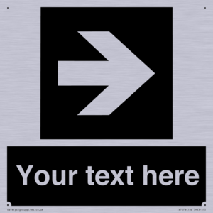 IV7078: Custom Directional signage black arrow right